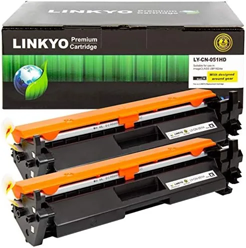 linkyo compatible toner cartridge replacement for canon 051h 051 high capacity black 2 pack